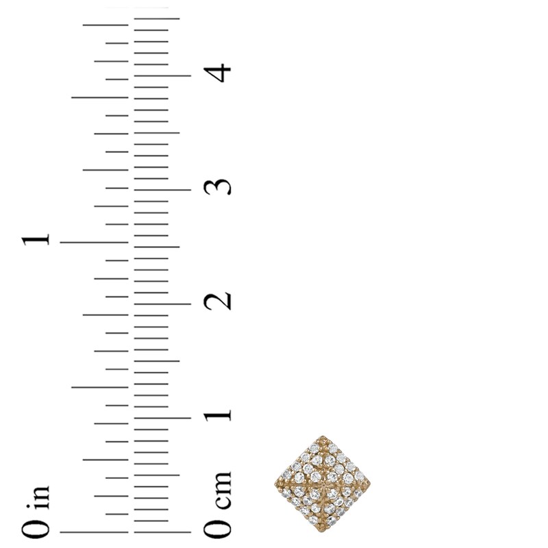 Smart Watch Charms by Kay Diamond Square 1/10 ct tw 14K Yellow Gold-Plated Sterling Silver
