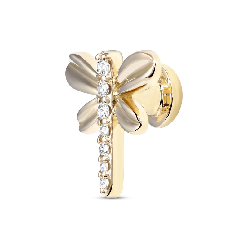 Smart Watch Charms by KAY Diamond Dragonfly 1/20 ct tw 14K Yellow Gold-Plated Sterling Silver