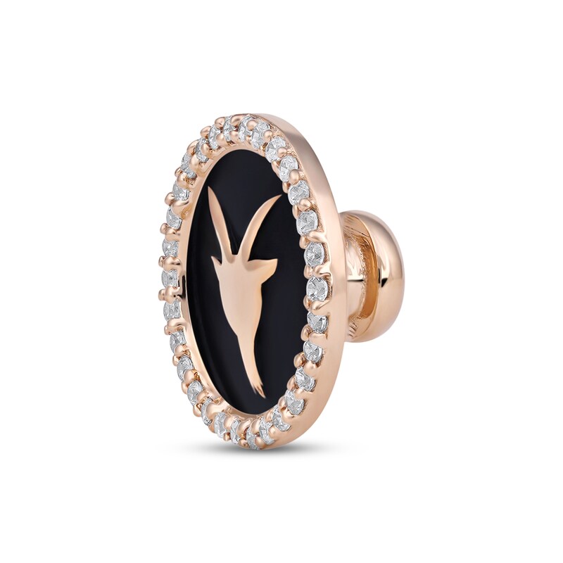 Smart Watch Charms by KAY Diamond Zodiac Capricorn Symbol 1/10 ct tw 14K Rose Gold-Plated Sterling Silver