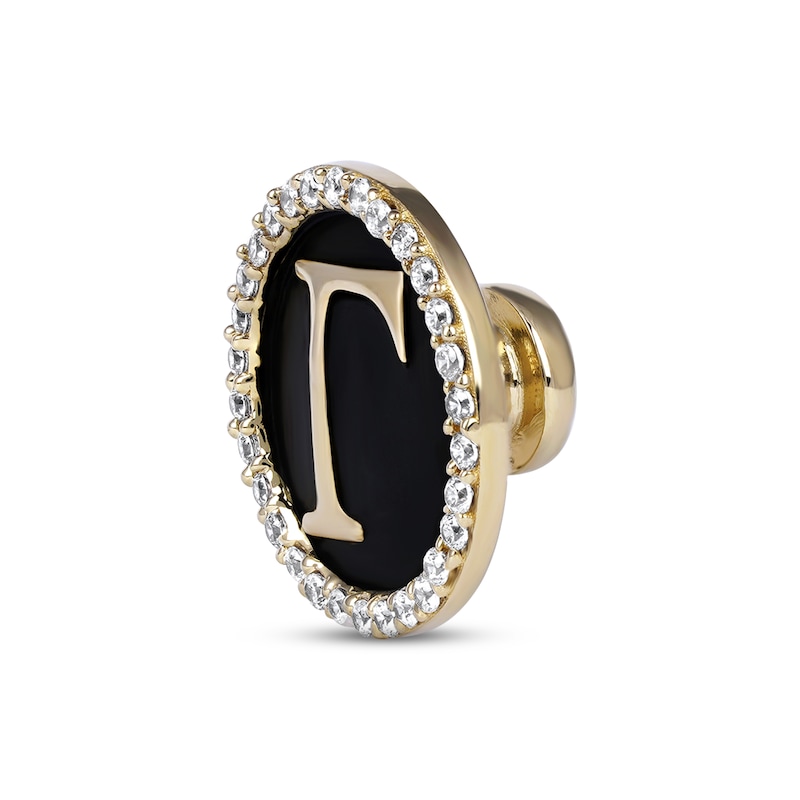 Smart Watch Charms by KAY Diamond Greek Gamma 1/10 ct tw 14K Yellow Gold-plated Sterling Silver