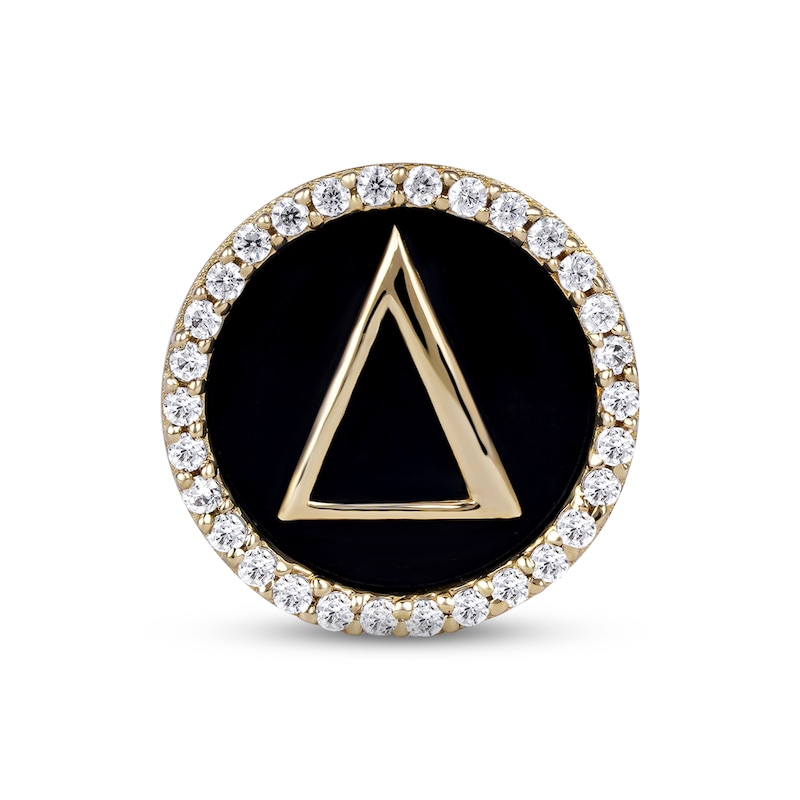 Smart Watch Charms by KAY Diamond Greek Delta 1/10 ct tw 14K Yellow Gold-plated Sterling Silver