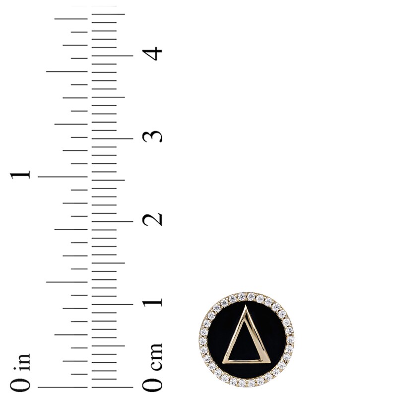 Smart Watch Charms by KAY Diamond Greek Delta 1/10 ct tw 14K Yellow Gold-plated Sterling Silver