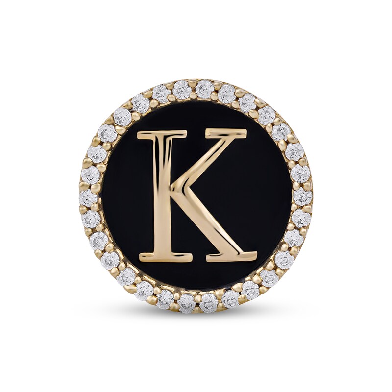 Smart Watch Charms by KAY Diamond Greek Kappa 1/10 ct tw 14K Yellow Gold-plated Sterling Silver