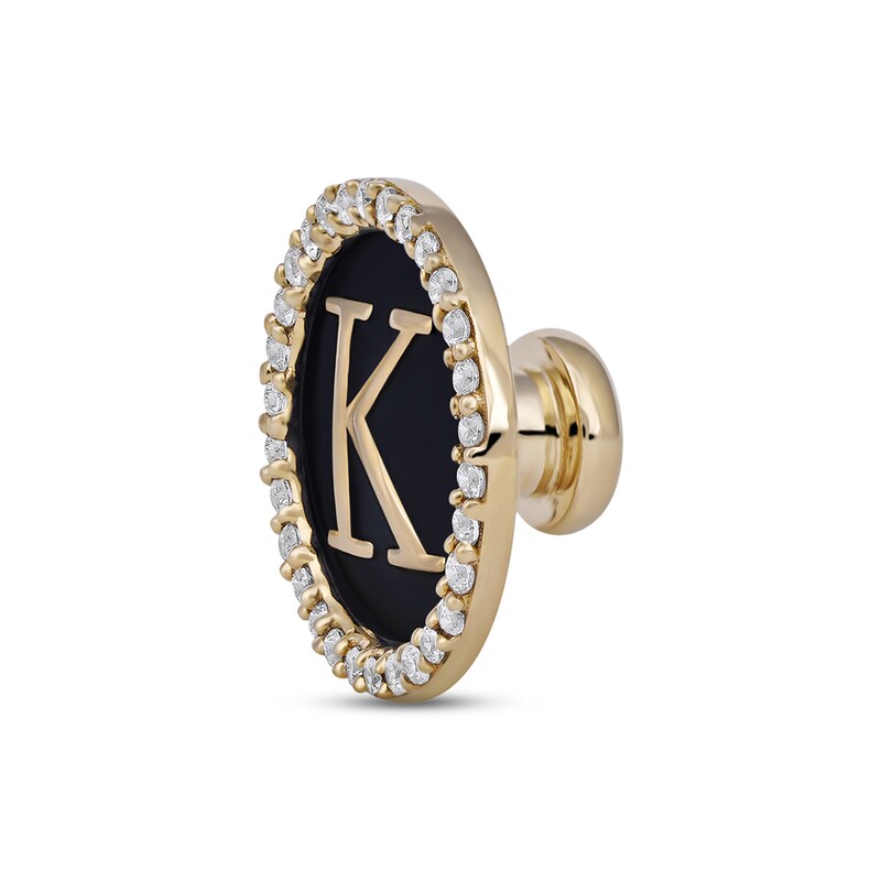 Smart Watch Charms by KAY Diamond Greek Kappa 1/10 ct tw 14K Yellow Gold-plated Sterling Silver