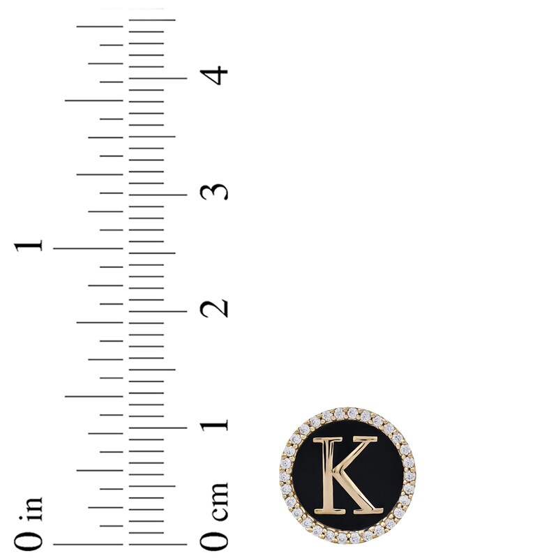 Smart Watch Charms by KAY Diamond Greek Kappa 1/10 ct tw 14K Yellow Gold-plated Sterling Silver