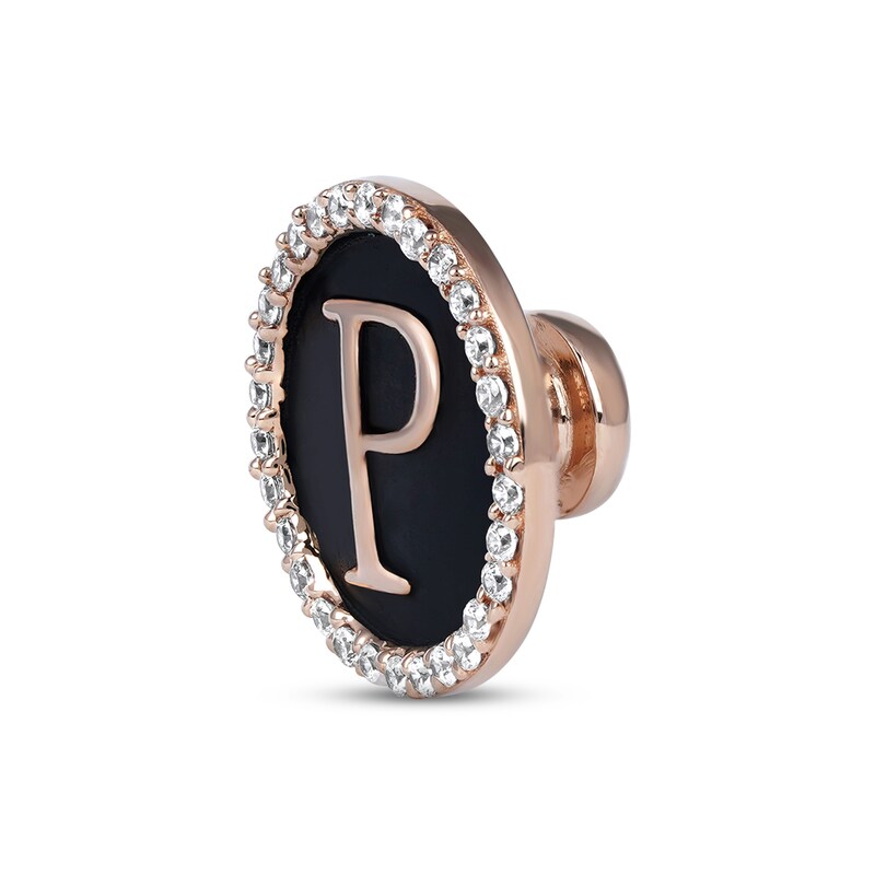 Smart Watch Charms by KAY Diamond Greek Rho 1/10 ct tw 14K Rose Gold-Plated Sterling Silver