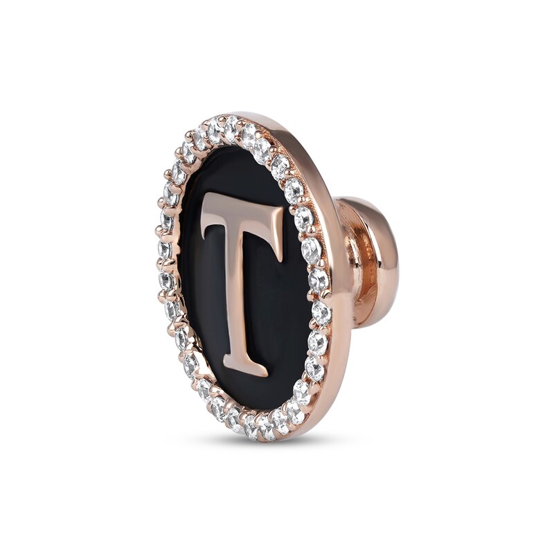 Smart Watch Charms by KAY Diamond Greek Tau 1/10 ct tw 14K Rose Gold-Plated Sterling Silver