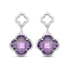 Thumbnail Image 2 of Clover-Shaped Amethyst Drop Earrings Sterling Silver