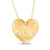 Thumbnail Image 1 of Diamond Puff Heart Necklace 1/20 ct tw 10K Yellow Gold 18"