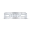 Thumbnail Image 3 of Now + Forever Lab-Grown Diamonds Men's Brushed Wedding Band 1/5 ct tw 14K White Gold