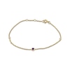 Thumbnail Image 1 of STUDIO BY KAY Amethyst & White Lab-Created Sapphire Bezel-Set Bracelet 24K Yellow Gold Vermeil Sterling Silver 7.5"