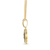 Thumbnail Image 2 of Le Vian Men's Blue Sapphire & Onyx Circle Necklace 3/4 ct tw Diamonds 14K Honey Gold 22"