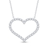 Thumbnail Image 1 of Diamond Heart Outline Necklace 1 ct tw 10K White Gold 18"