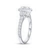 Thumbnail Image 2 of Certified Oval-Cut Diamond Halo Engagement Ring 1-1/4 ct tw Platinum