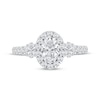 Thumbnail Image 4 of Certified Oval-Cut Diamond Halo Engagement Ring 1-1/4 ct tw Platinum