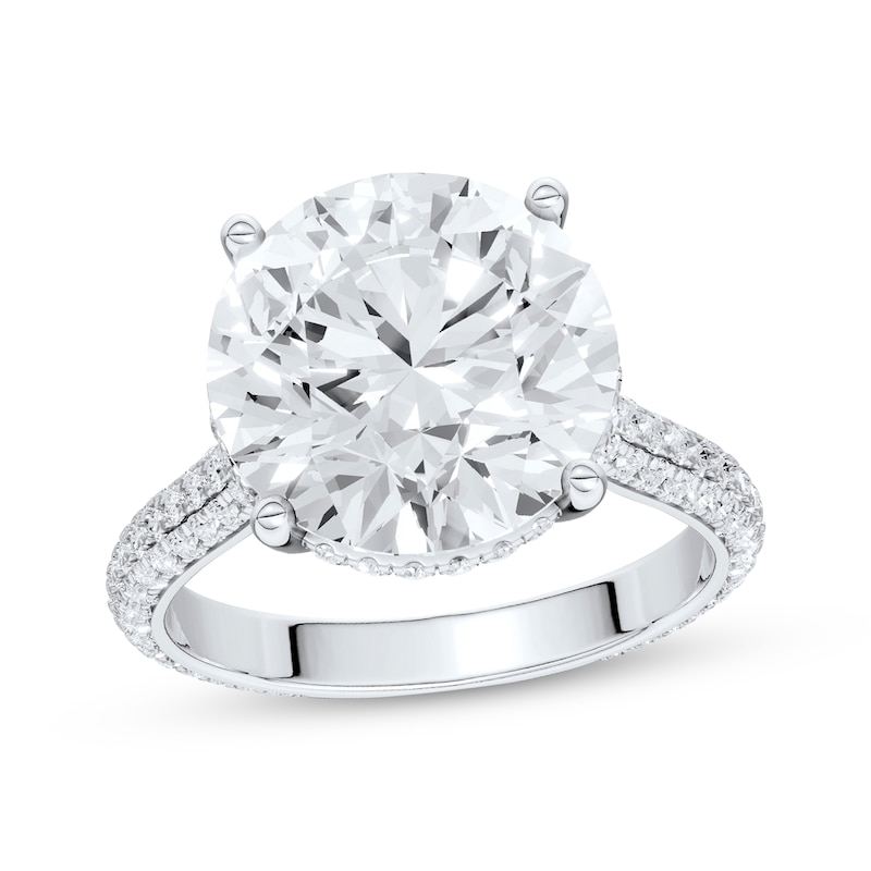 Main Image 1 of Now + Forever Lab-Grown Diamonds Round-Cut Hidden Halo Engagement Ring 6 7/8 ct tw 14K White Gold
