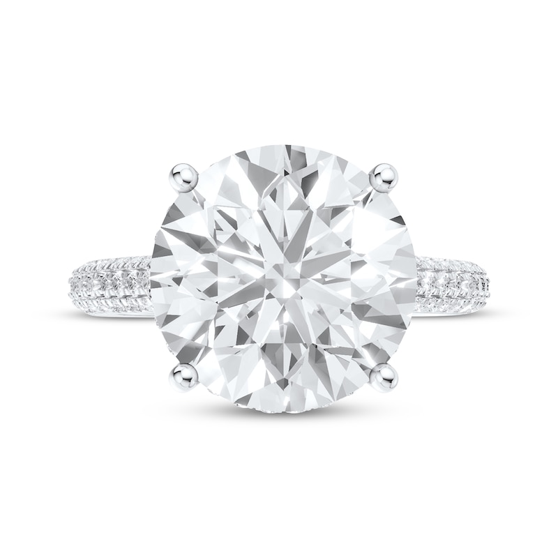 Main Image 4 of Now + Forever Lab-Grown Diamonds Round-Cut Hidden Halo Engagement Ring 6 7/8 ct tw 14K White Gold