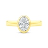 Thumbnail Image 4 of Now + Forever Lab-Grown Diamonds Oval-Cut Bezel-Set Solitaire Engagement Ring 1 ct tw 14K Yellow Gold (F/VS2)