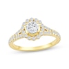 Thumbnail Image 1 of Now + Forever Round-Cut Diamond Halo Engagement Ring 1 ct tw 14K Yellow Gold