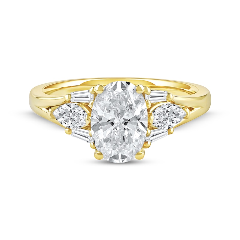 Main Image 3 of Now + Forever Lab-Grown Diamonds Oval-Cut Engagement Ring 2 ct tw 14K Yellow Gold