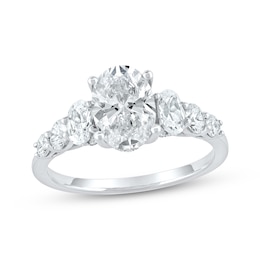 Now + Forever Lab-Grown Diamonds Oval-Cut Engagement Ring 2-1/3 ct tw 14K White Gold