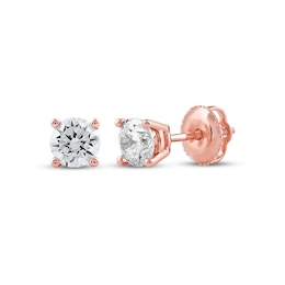 KAY Lab-Grown Diamonds Round-Cut Solitaire Stud Earrings 3/4 ct tw 10K Rose Gold (F/SI2)