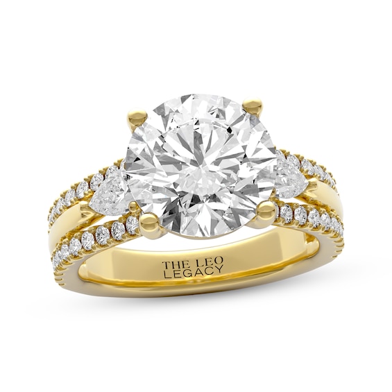 THE LEO Legacy Lab-Grown Diamond Round-Cut Engagement Ring 4-7/8 ct tw 14K Yellow Gold