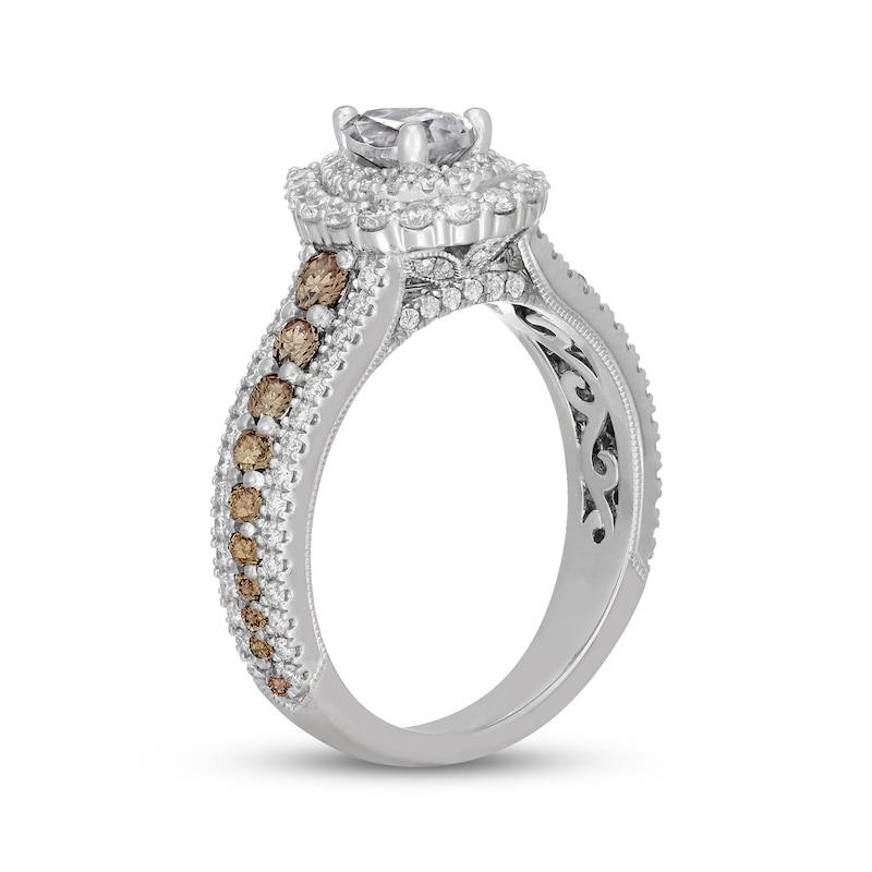 Main Image 2 of Neil Lane Desert Diamonds Pear-Shaped Double Halo Engagement Ring 1-3/4 ct tw 14K White Gold