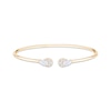 Thumbnail Image 1 of KAY Lab-Grown Diamonds Pear-Shaped Multi-Stone Teardrop Cuff Bangle Bracelet 1 ct tw 10K Yellow Gold