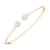 Thumbnail Image 2 of KAY Lab-Grown Diamonds Pear-Shaped Multi-Stone Teardrop Cuff Bangle Bracelet 1 ct tw 10K Yellow Gold