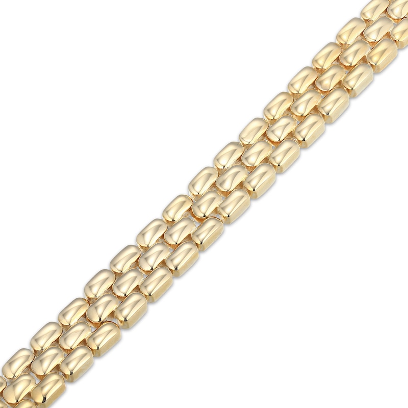 Main Image 2 of 9.09mm Panther Chain Bracelet 24K Yellow Gold Vermeil Sterling Silver 7.25"
