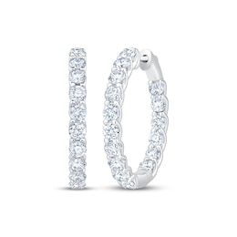 KAY Lab-Grown Diamonds Inside-Out Hoop Earrings 4 ct tw 10K White Gold
