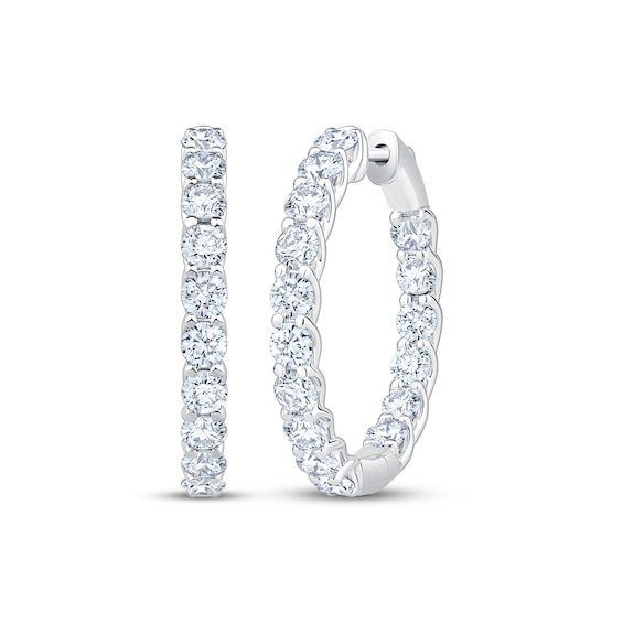 KAY Lab-Grown Diamonds Inside-Out Hoop Earrings 4 ct tw 10K White Gold