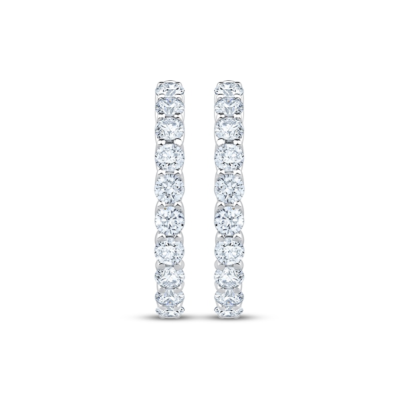 Main Image 2 of KAY Lab-Grown Diamonds Inside-Out Hoop Earrings 4 ct tw 10K White Gold