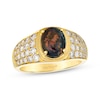 Thumbnail Image 1 of Le Vian Men's Oval-Cut Chocolate Aquadite Ring 1-3/8 ct tw Diamonds 14K Honey Gold