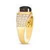 Thumbnail Image 2 of Le Vian Men's Oval-Cut Chocolate Aquadite Ring 1-3/8 ct tw Diamonds 14K Honey Gold
