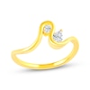 Thumbnail Image 1 of KAY Lab-Grown Diamonds Pear-Shaped Wave Ring 1/5 ct tw 10K Yellow Gold
