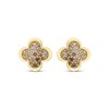 Thumbnail Image 2 of Desert Diamonds Pavé Clover Stud Earrings 1/3 ct tw 18K Yellow Gold-Plated Sterling Silver