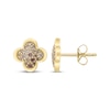 Thumbnail Image 3 of Desert Diamonds Pavé Clover Stud Earrings 1/3 ct tw 18K Yellow Gold-Plated Sterling Silver