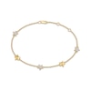 Thumbnail Image 1 of KAY Lab-Grown Diamonds Star Station Bracelet 1/6 ct tw 14K Yellow Gold-Plated Sterling Silver 7.5"