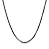 Thumbnail Image 1 of 3mm Wheat Chain Necklace Black Ion-Plated Stainless Steel 26"