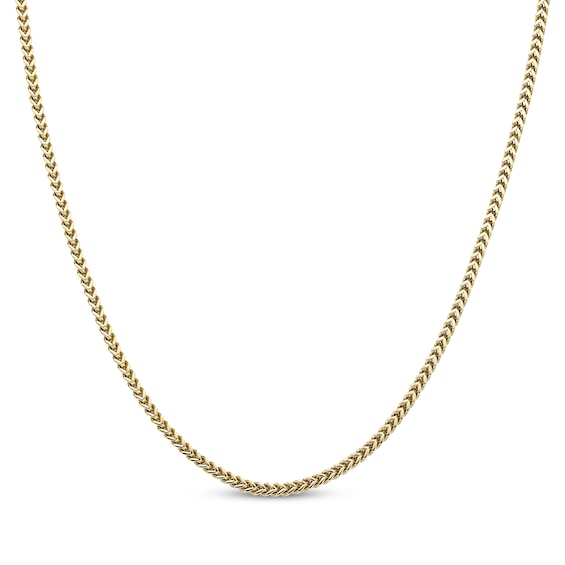 2.5mm Foxtail Chain Necklace Yellow Ion-Plated Stainless Steel 26"