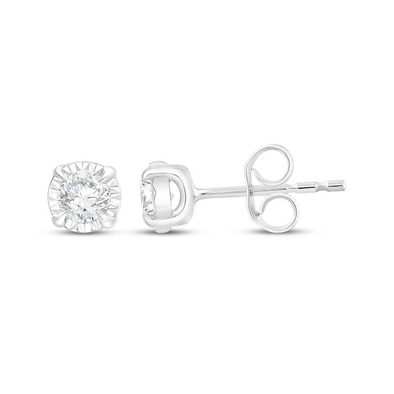 Main Image 1 of KAY Lab-Grown Diamonds Round-Cut Solitaire Stud Earrings 1/6 ct tw Sterling Silver (I/SI2)