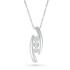 Thumbnail Image 1 of Diamond Accent 3-Stone Bypass Necklace Sterling Silver