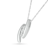 Thumbnail Image 2 of Diamond Accent 3-Stone Bypass Necklace Sterling Silver