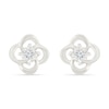 Thumbnail Image 1 of KAY Lab-Grown Diamond Accent Open Flower Stud Earrings Sterling Silver
