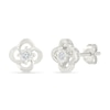 Thumbnail Image 2 of KAY Lab-Grown Diamond Accent Open Flower Stud Earrings Sterling Silver