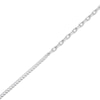 Thumbnail Image 3 of White Lab-Created Sapphire & Curb Chain Half-and-Half Necklace Sterling Silver 20"