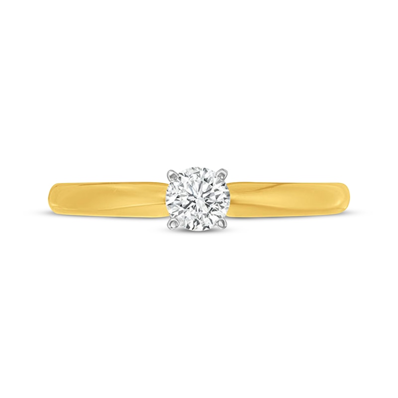 Main Image 3 of Now + Forever Round-Cut Diamond Solitaire Engagement Ring 1/4 ct tw 14K Yellow Gold (I/I2)