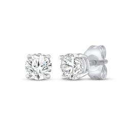 KAY Lab-Grown Diamonds Round-Cut Solitaire Stud Earrings 1/4 ct tw 10K White Gold (F/SI2)
